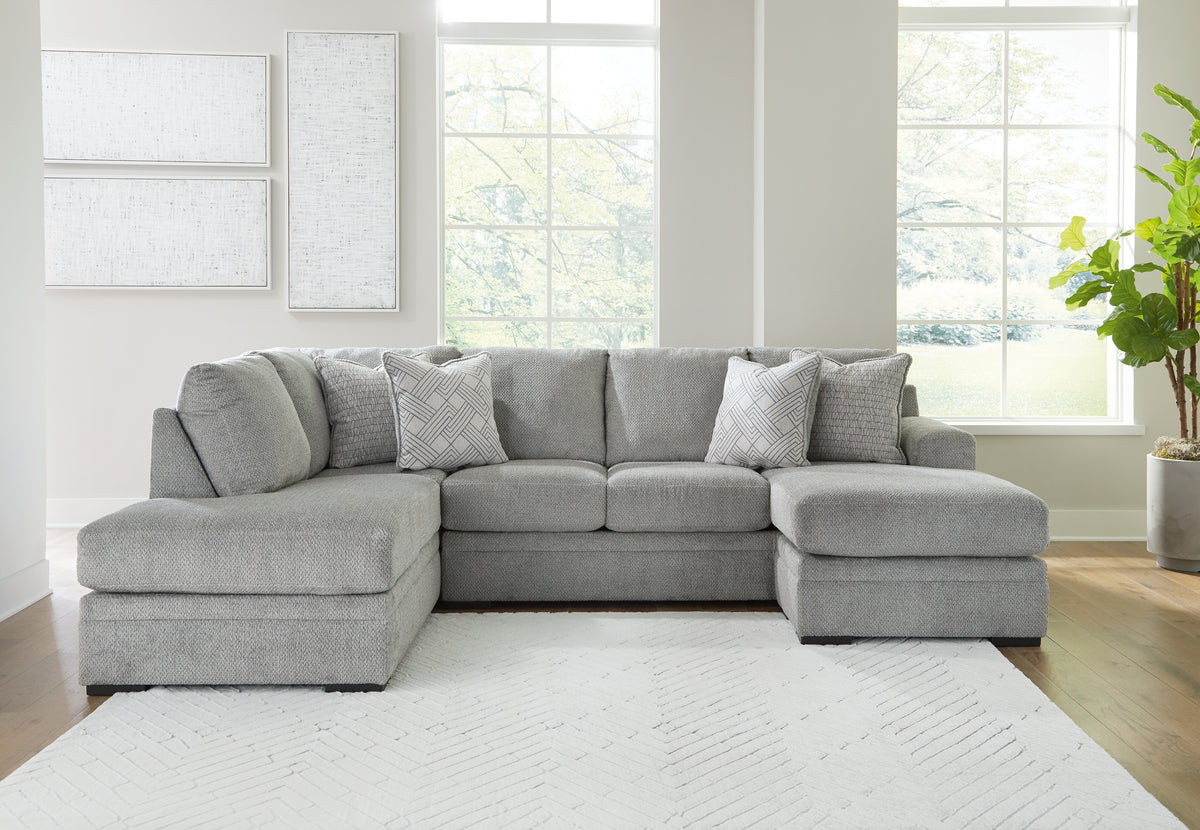 Best Deals Furniture - Ashley Furniture - Casselbury 2-Piece Sectional with Chaise - LAF 2-Piece Sectional with Chaise / Cement - 52906S1