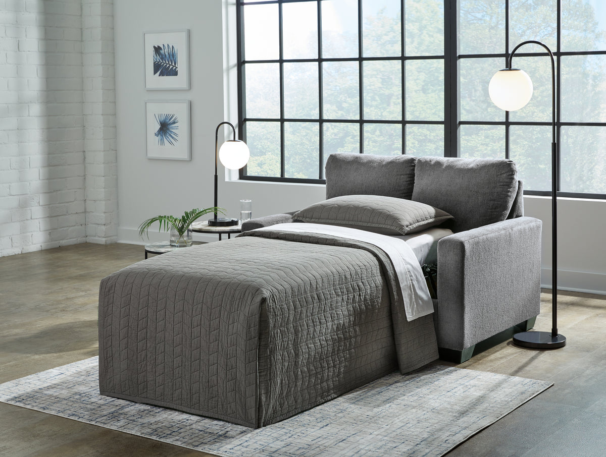 Best Deals Furniture - Ashley Furniture - Rannis Twin Sofa Sleeper - Twin Sofa Sleeper / Pewter - 5360237