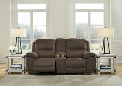 Best Deals Furniture - Ashley Furniture - Next-Gen Gaucho Reclining Loveseat with Console - DBL Rec Loveseat w/Console / Espresso - 5420494