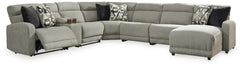 Best Deals Furniture - Ashley Furniture - Colleyville 7-Piece Power Reclining Sectional with Chaise - 7-Piece Power Reclining Sectional with Chaise / Stone - 54405S32