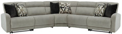 Best Deals Furniture - Ashley Furniture - Colleyville 5-Piece Power Reclining Sectional - 5-Piece Power Reclining Sectional / Stone - 54405S6