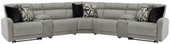 Best Deals Furniture - Ashley Furniture - Colleyville 7-Piece Power Reclining Sectional - 7-Piece Power Reclining Sectional / Stone - 54405S10