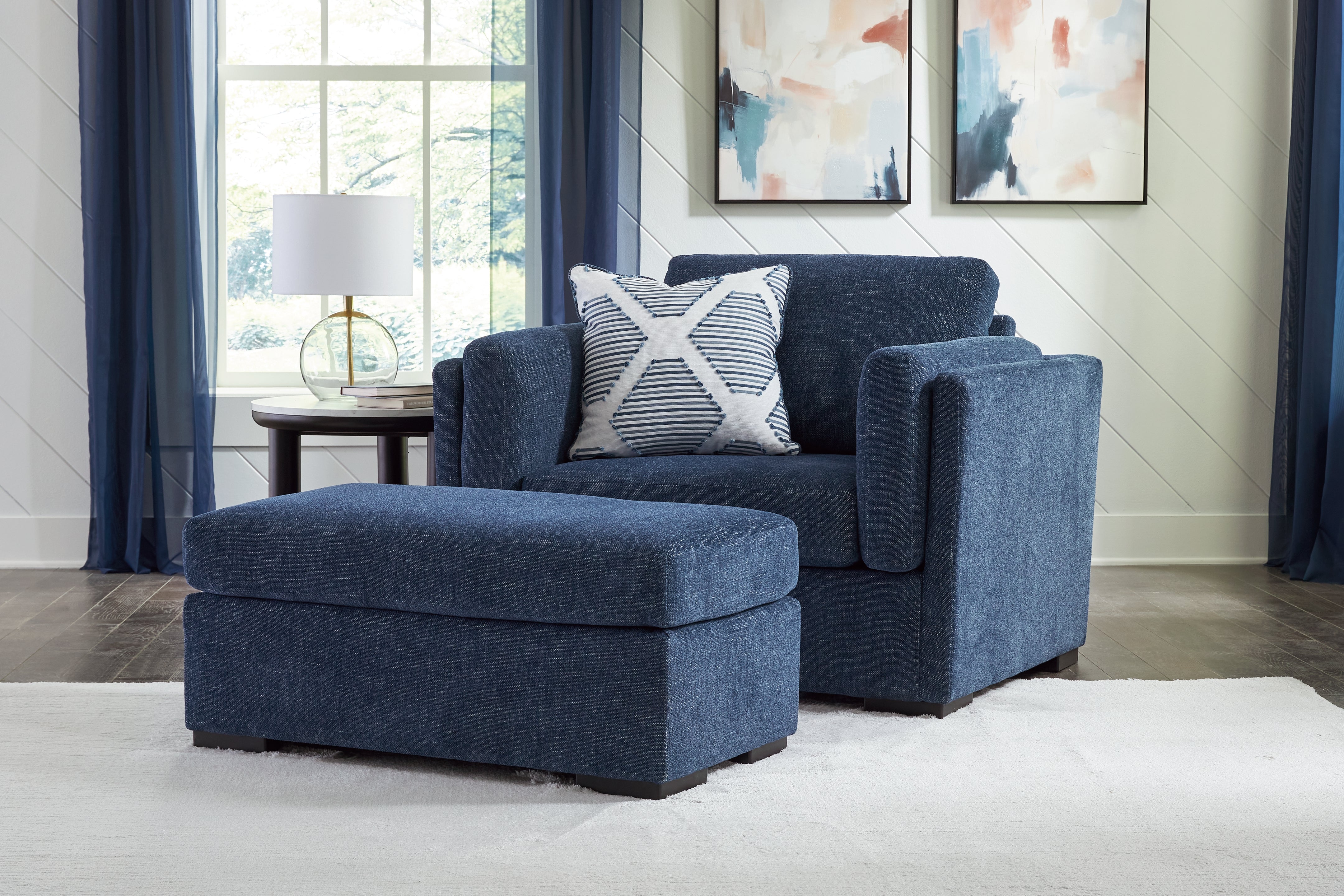 Best Deals Furniture - Ashley Furniture - Evansley Oversized Chair and Ottoman - Oversized Chair and Ottoman - 54502U1
