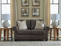 Best Deals Furniture - Ashley Furniture - Roxmere Loveseat - Loveseat / Umber - 5550335