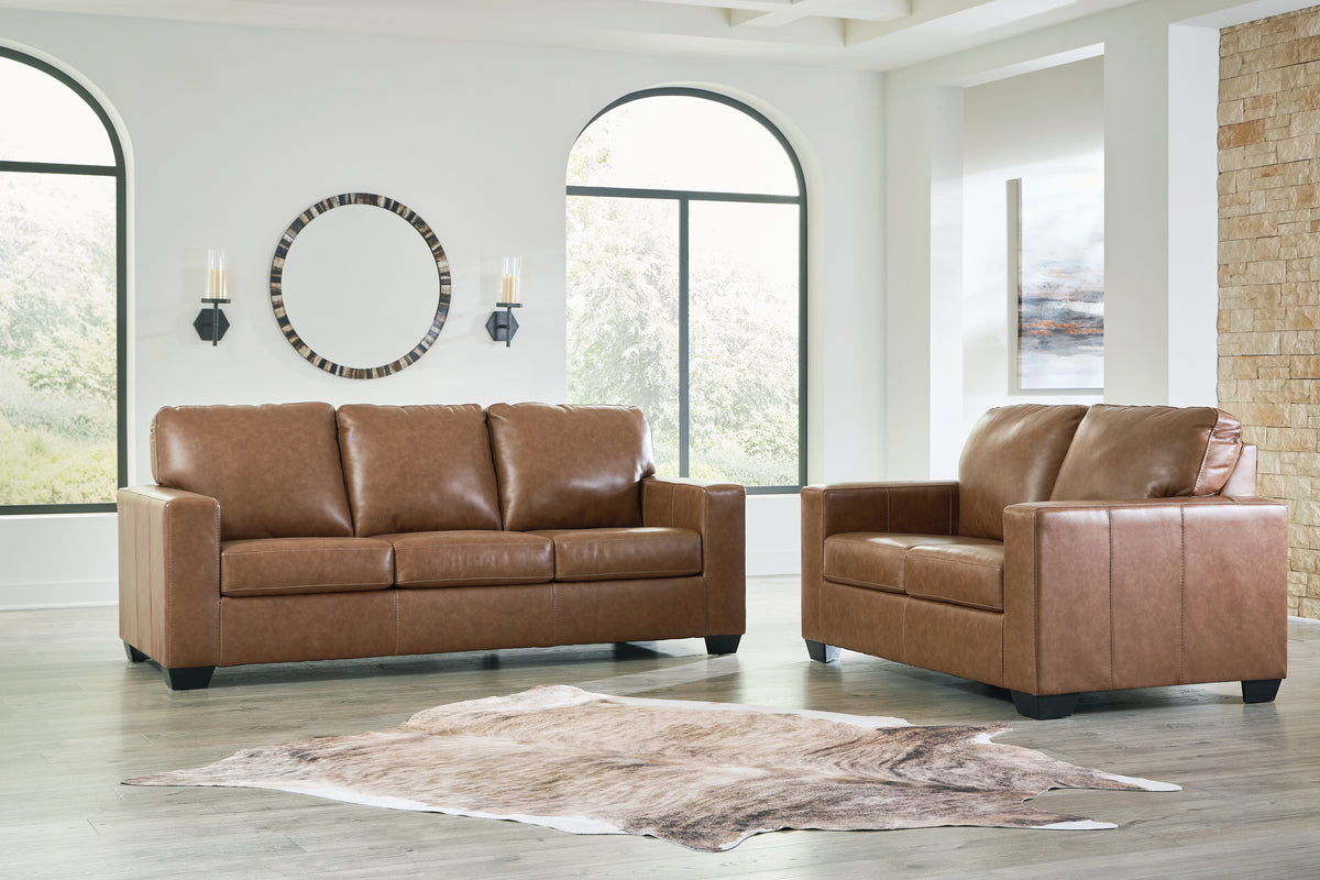 Best Deals Furniture - Ashley Furniture - Bolsena Sofa and Loveseat - Sofa and Loveseat / Caramel - 55603U1