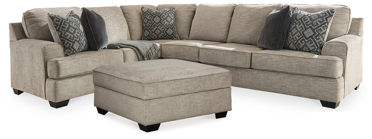 Best Deals Furniture - Ashley Furniture - Bovarian 3-Piece Sectional and Ottoman - 3-Piece Sectional and Ottoman - 56103U3
