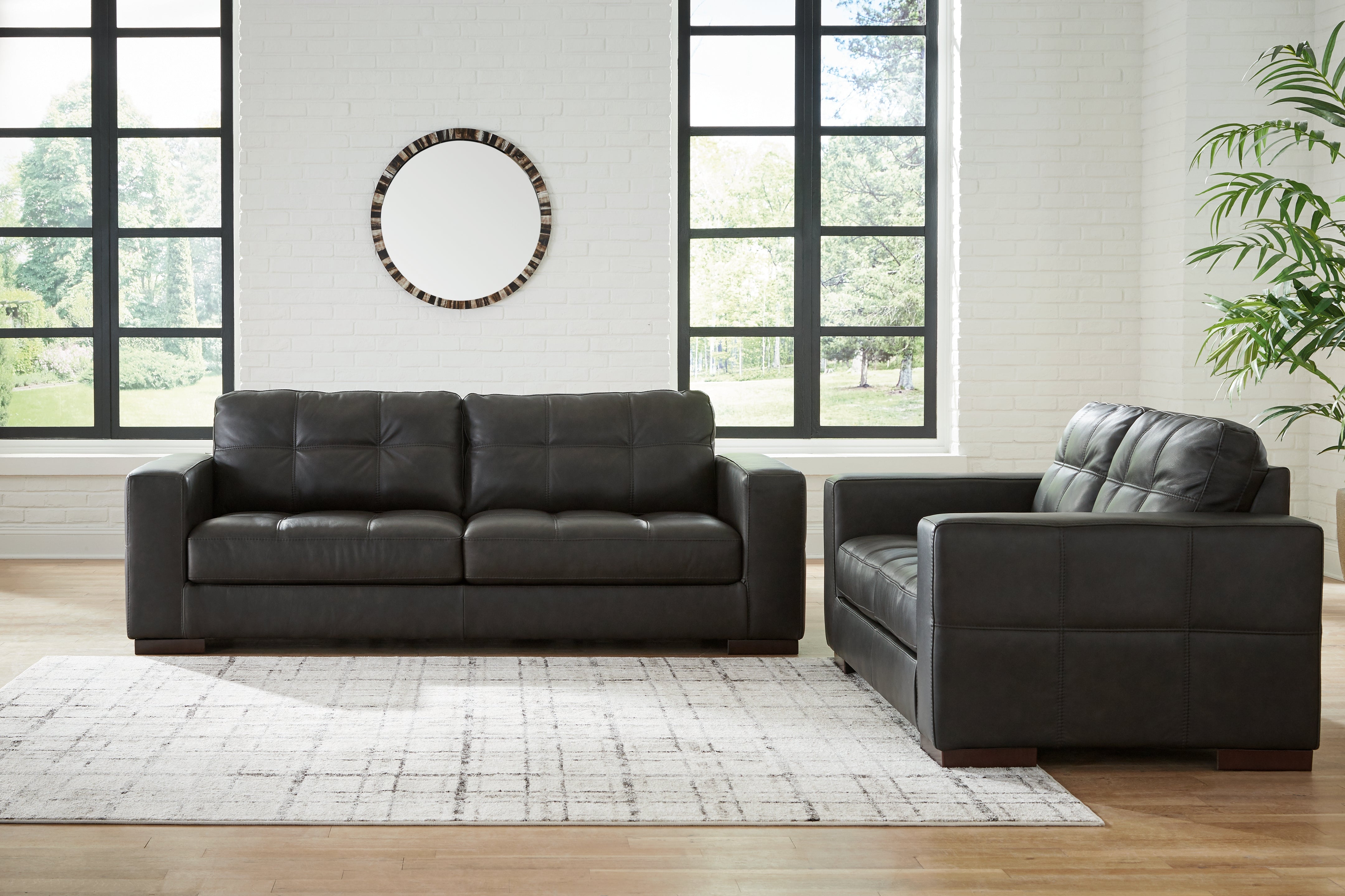 Best Deals Furniture - Ashley Furniture - Luigi Sofa and Loveseat - Sofa and Loveseat / Thunder - 56506U1