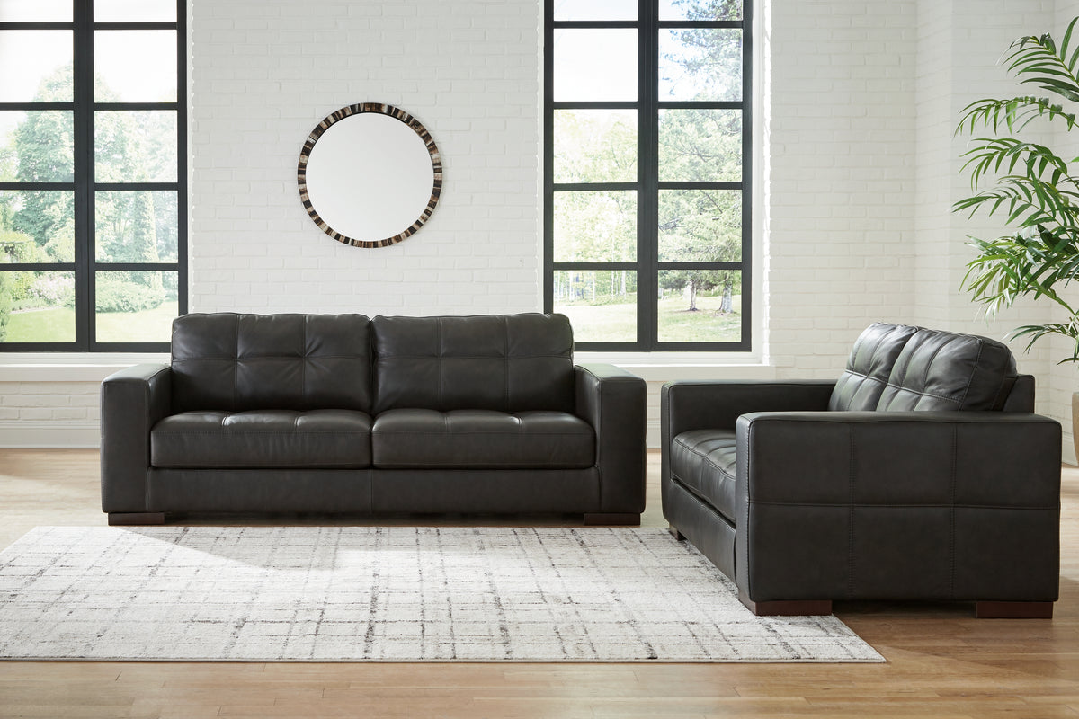 Best Deals Furniture - Ashley Furniture - Luigi Sofa and Loveseat - Sofa and Loveseat / Thunder - 56506U1