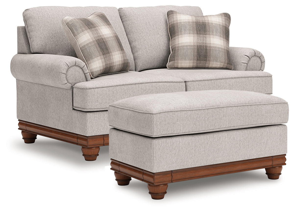 Best Deals Furniture - Ashley Furniture - Clearbrooke Loveseat and Ottoman - Loveseat and Ottoman - PC56803U1