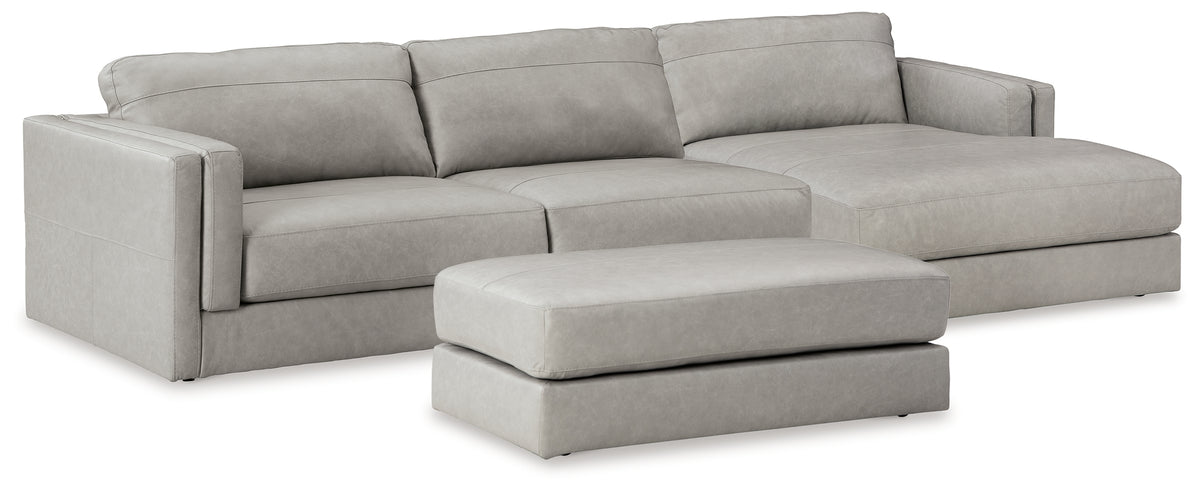 Best Deals Furniture - Ashley Furniture - Amiata 2-Piece Sectional with Chaise and Ottoman - 2-Piece Sectional with Chaise and Ottoman - 57404U1