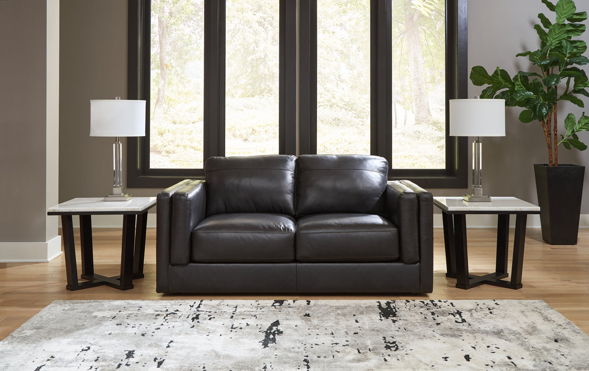 Best Deals Furniture - Ashley Furniture - Amiata Loveseat - Loveseat / Onyx - 5740535