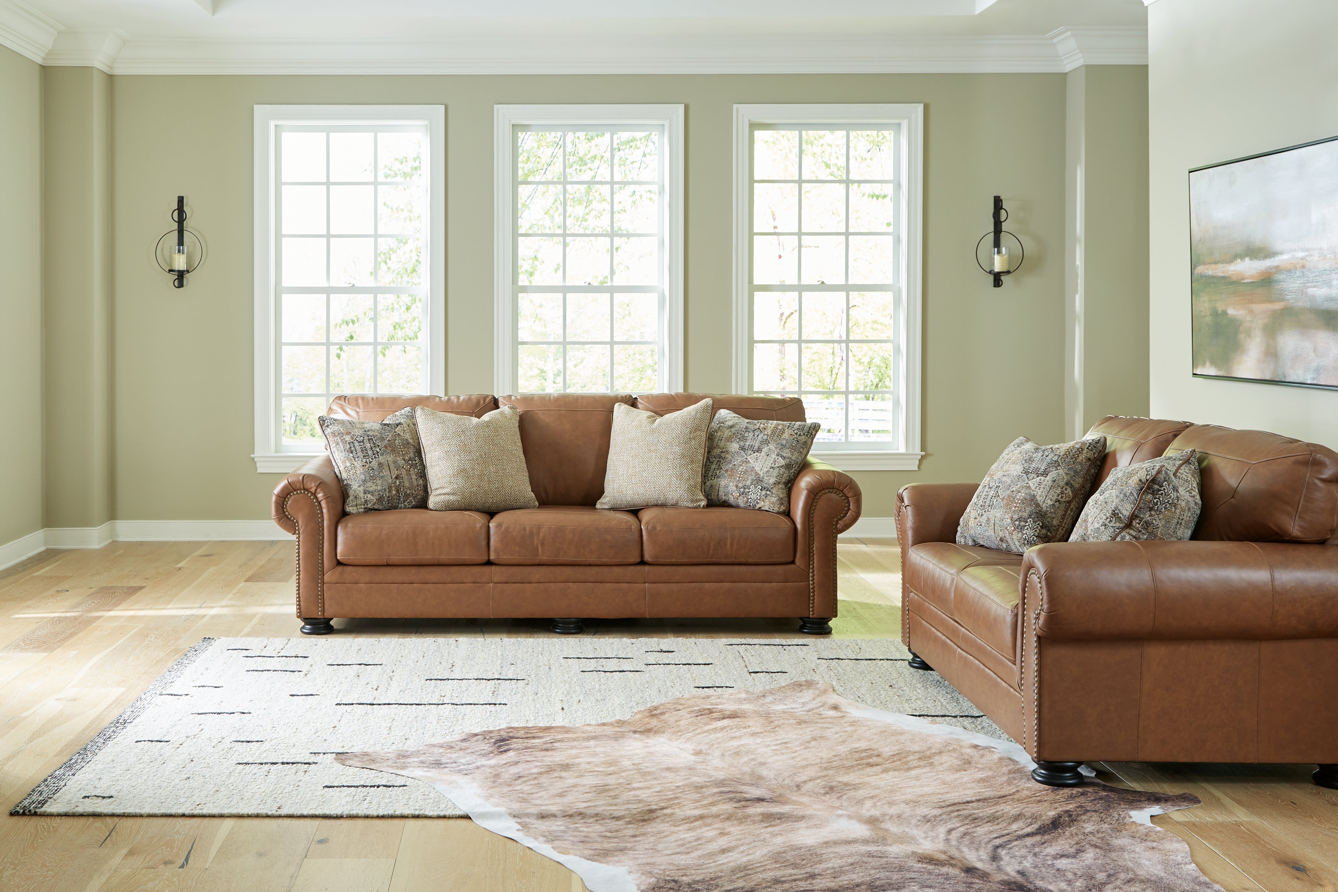 Best Deals Furniture - Ashley Furniture - Carianna Sofa and Loveseat - Sofa and Loveseat / Caramel - 57604U1
