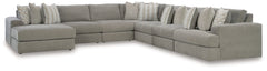 Best Deals Furniture - Ashley Furniture - Avaliyah 7-Piece Sectional with Chaise - RAF 7-Piece Sectional with Chaise / Ash - 58103S9