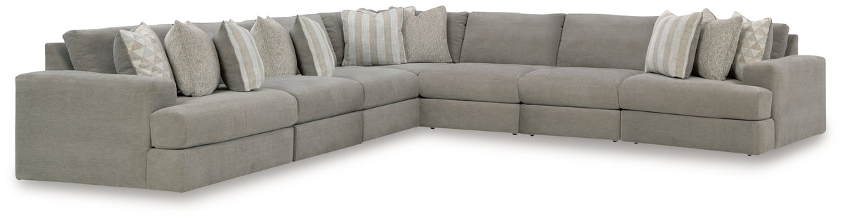 Best Deals Furniture - Ashley Furniture - Avaliyah 7-Piece Sectional - RAF 7-Piece Sectional / Ash - 58103S8