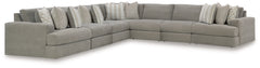 Best Deals Furniture - Ashley Furniture - Avaliyah 7-Piece Sectional - RAF 7-Piece Sectional / Ash - 58103S8