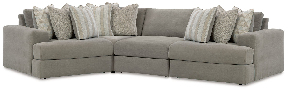 Best Deals Furniture - Ashley Furniture - Avaliyah 4-Piece Sectional - RAF 4-Piece Sectional / Ash - 58103S5