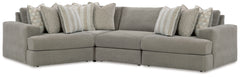 Best Deals Furniture - Ashley Furniture - Avaliyah 4-Piece Sectional - RAF 4-Piece Sectional / Ash - 58103S5