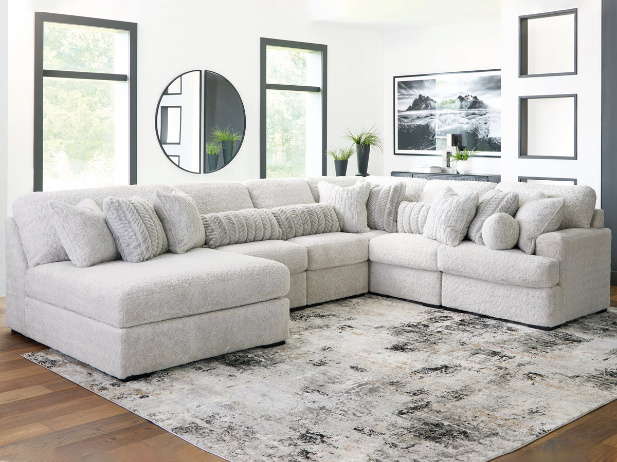 Best Deals Furniture - Ashley Furniture - Cuddle Plush 6-Piece Sectional with Chaise - 6-Piece Sectional with Chaise - PC59106S8
