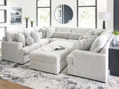 Best Deals Furniture - Ashley Furniture - Cuddle Plush Sectional - RAF 10-Piece Sectional / Arctic - PC59106S10