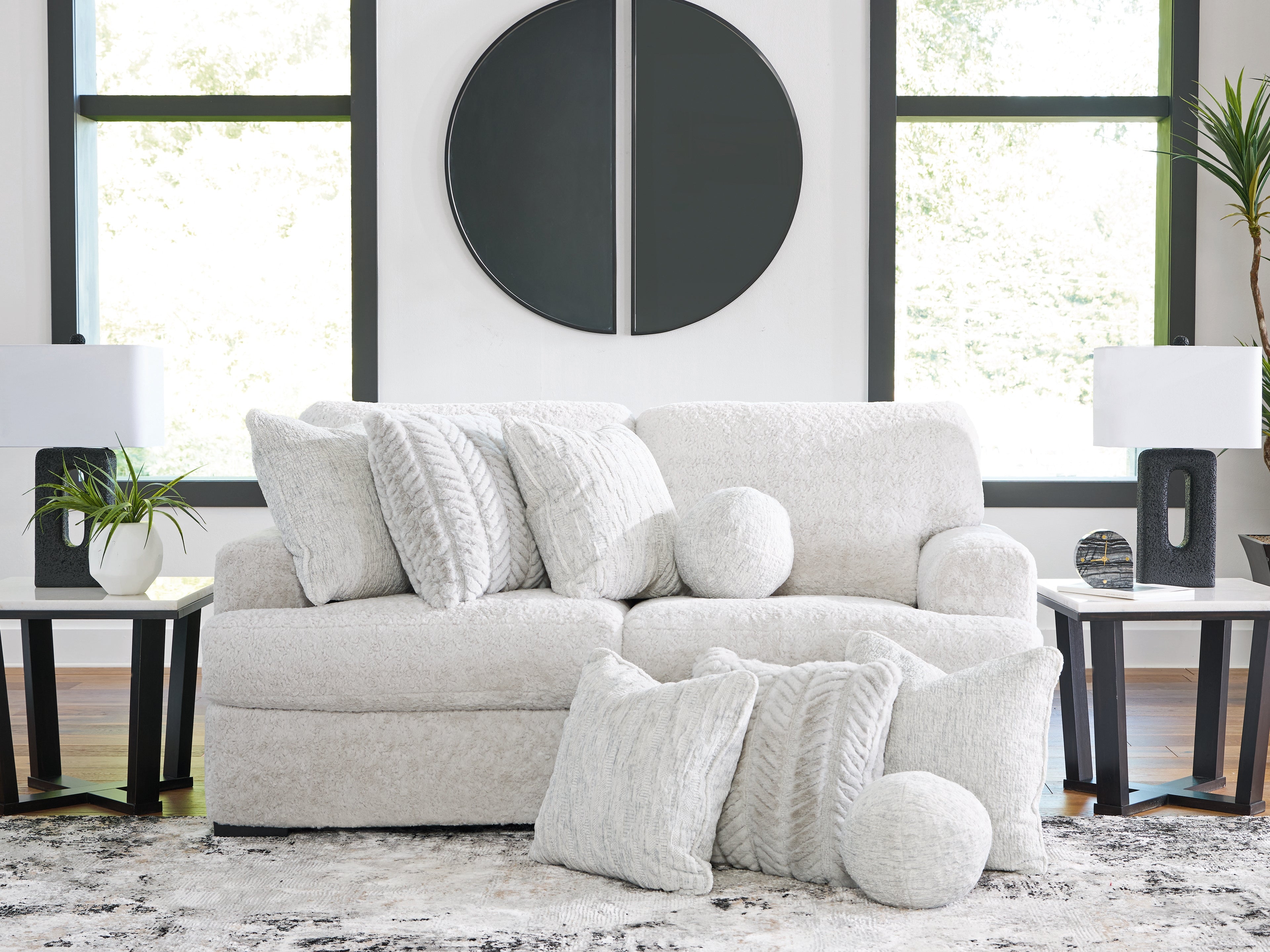 Best Deals Furniture - Ashley Furniture - Cuddle Plush Sectional - RAF 2-Piece Sectional / Arctic - PC59106S9