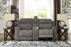 Best Deals Furniture - Ashley Furniture - Next-Gen DuraPella Power Reclining Loveseat with Console - PWR REC Loveseat/CON/ADJ HDRST - 5930118