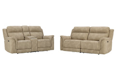 Best Deals Furniture - Ashley Furniture - Next-Gen DuraPella Power Reclining Sofa and Loveseat - Power Reclining Sofa and Loveseat / Sand - 59302U1