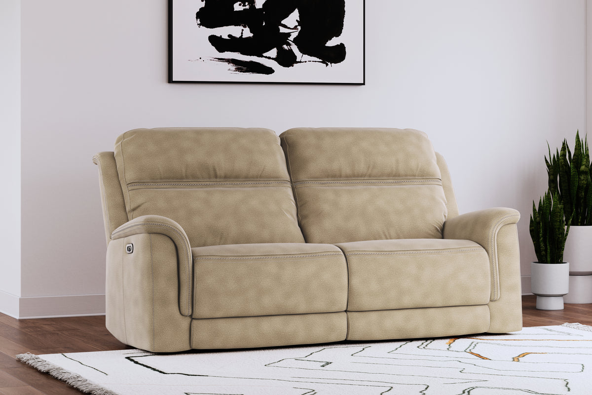 Best Deals Furniture - Ashley Furniture - Next-Gen DuraPella Power Reclining Sofa - PWR REC Sofa with ADJ Headrest / Sand - 2200315
