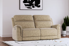 Best Deals Furniture - Ashley Furniture - Next-Gen DuraPella Power Reclining Sofa - PWR REC Sofa with ADJ Headrest / Sand - 2200315
