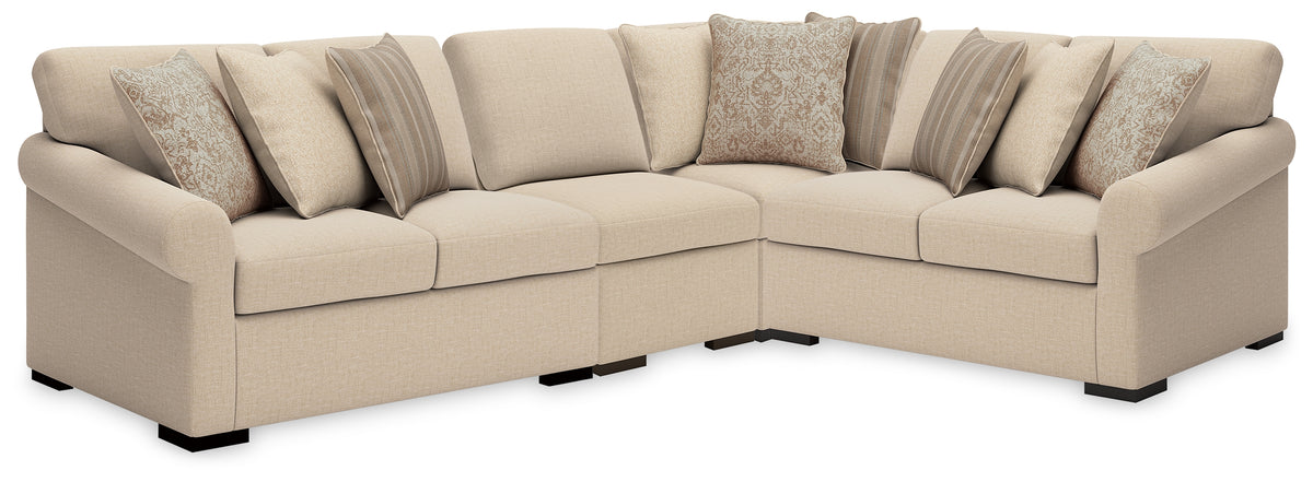 Best Deals Furniture - Ashley Furniture - LadyMae 4-Piece Sectional - 4-Piece Sectional - 59404S9