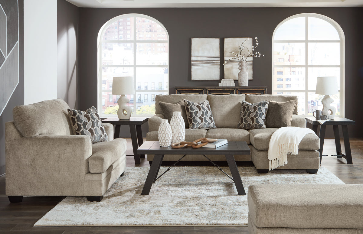 Best Deals Furniture - Ashley Furniture - Stonemeade Sofa Chaise, Oversized Chair, and Ottoman - Sofa Chaise, Oversized Chair, and Ottoman / Taupe - 59504U3