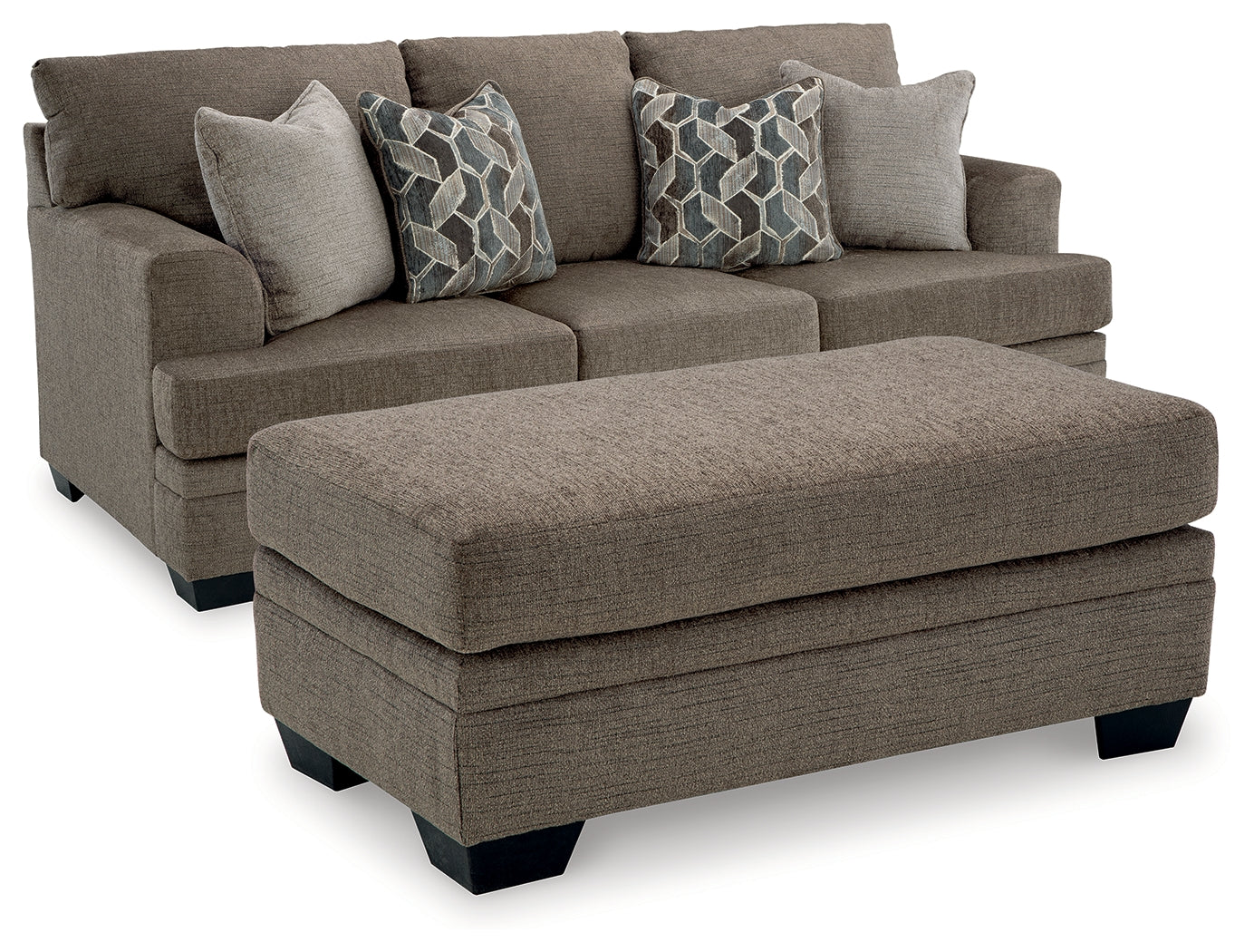 Best Deals Furniture - Ashley Furniture - Stonemeade Sofa and Ottoman - Sofa and Ottoman / Nutmeg - 59505U8