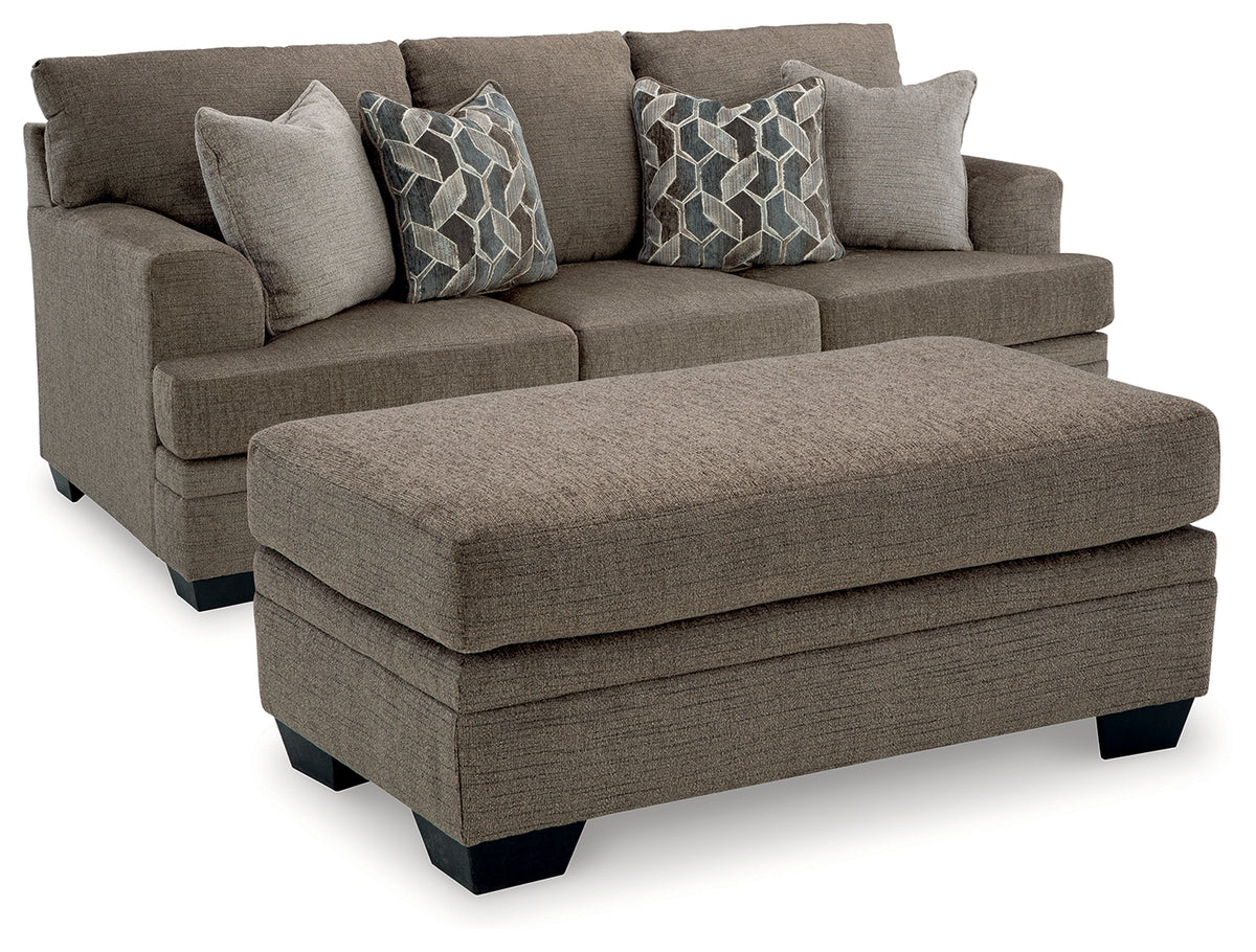 Best Deals Furniture - Ashley Furniture - Stonemeade Sofa and Ottoman - Sofa and Ottoman / Nutmeg - 59505U8