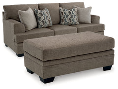 Best Deals Furniture - Ashley Furniture - Stonemeade Sofa and Ottoman - Sofa and Ottoman / Nutmeg - 59505U8
