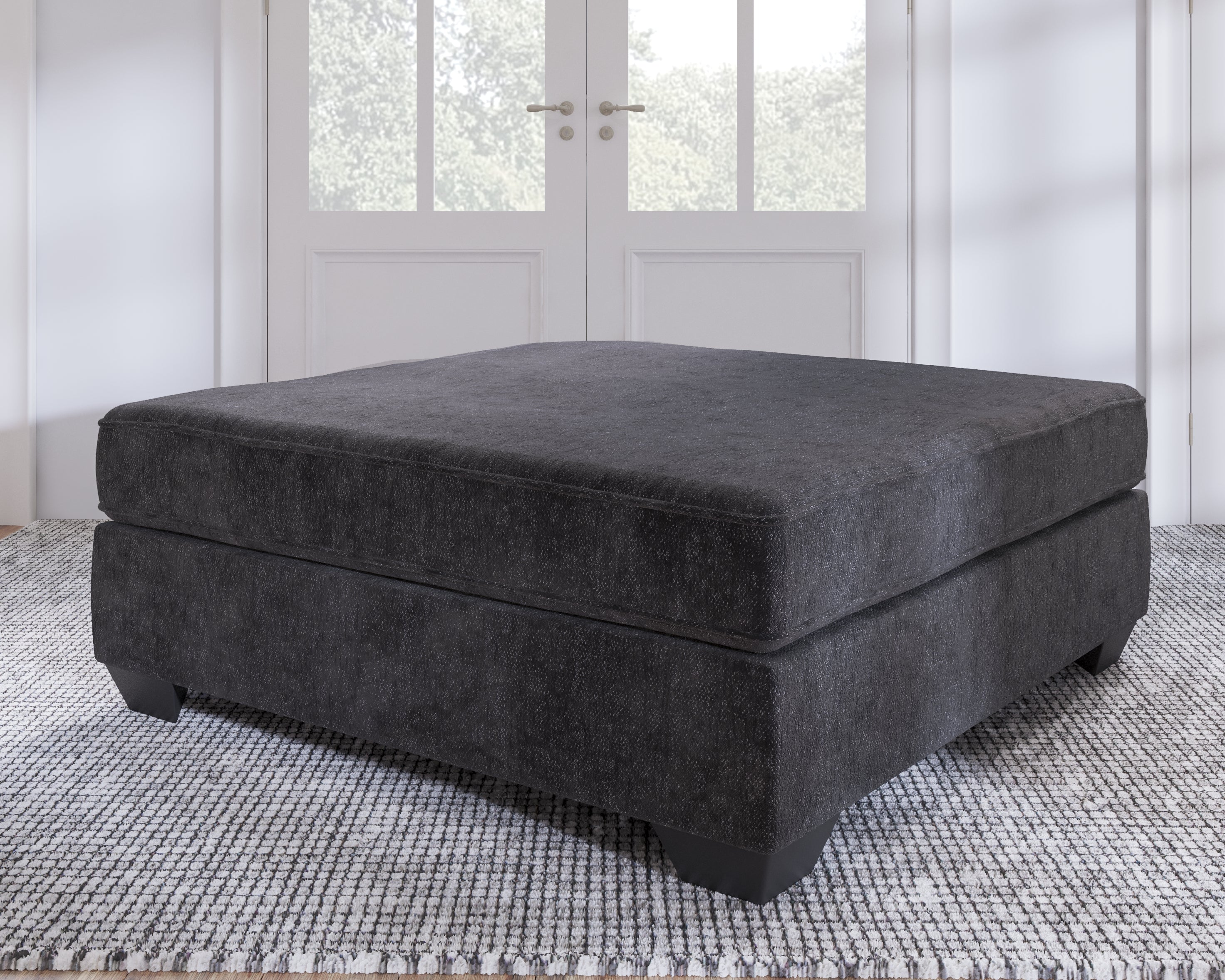 Best Deals Furniture - Ashley Furniture - Lavernett Oversized Accent Ottoman - Oversized Accent Ottoman / Charcoal - 5960308