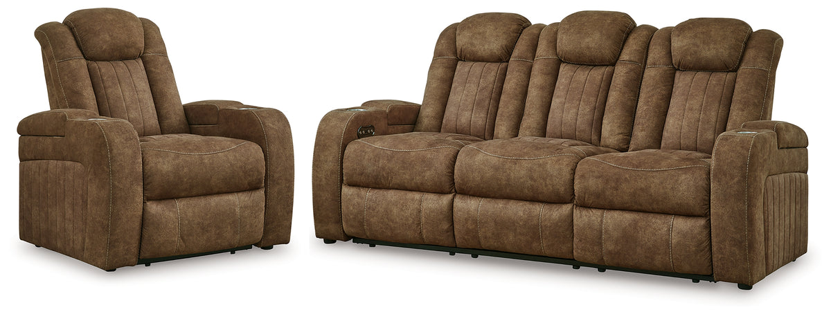 Best Deals Furniture - Ashley Furniture - Wolfridge Power Reclining Sofa and Power Recliner - Power Reclining Sofa and Power Recliner - 60703U3
