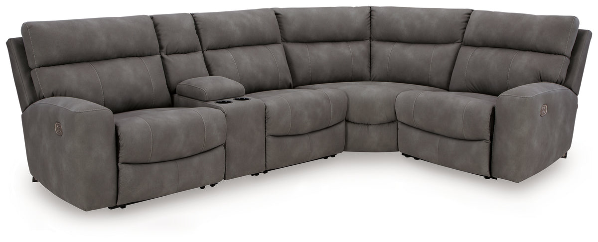 Best Deals Furniture - Ashley Furniture - Next-Gen DuraPella 5-Piece Power Reclining Sectional - 5-Piece Power Reclining Sectional / Slate - 61003S5
