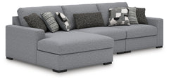 Best Deals Furniture - Ashley Furniture - Bealton 3-Piece Sectional with Chaise - RAF 3-Piece Sectional with Chaise / Salt and Pepper - 61305S4