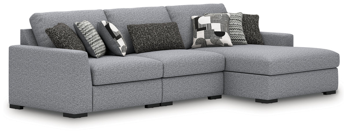 Best Deals Furniture - Ashley Furniture - Bealton Sectional - RAF 3-Piece Sectional with Chaise / Salt and Pepper - 61305S3
