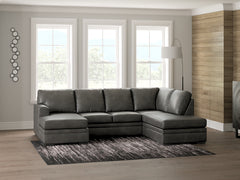 Best Deals Furniture - Ashley Furniture - Lofton-Pike 2-Piece Sectional with Chaise - RAF 2-Piece Sectional with Chaise / Shadow - PC61610S2