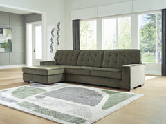 Best Deals Furniture - Ashley Furniture - Caspian-Town Sectional - RAF 2-Piece Sectional with Chaise / Olive - PC61702S1