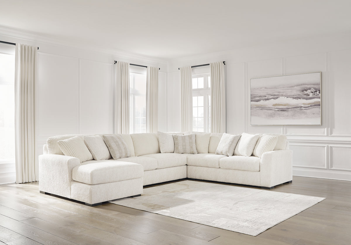 Best Deals Furniture - Ashley Furniture - Chessington 4-Piece Sectional with Chaise - RAF 4-Piece Sectional with Chaise / Ivory - 61904S3