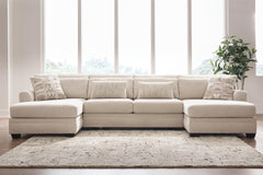 Best Deals Furniture - Ashley Furniture - Mandi Point 3-Piece Double Chaise Sectional - RAF 3-Piece Double Chaise Sectional - 62606S7