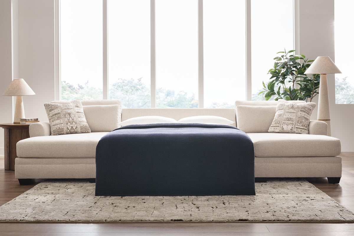Best Deals Furniture - Ashley Furniture - Mandi Point 3-Piece Double Chaise Sleeper Sectional - RAF 3-Piece Double Chaise Sleeper Sectional - 62606S17