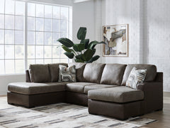 Best Deals Furniture - Ashley Furniture - Castille Way 2-Piece Sectional with Chaise - RAF 2-Piece Sectional with Chaise / Fossil - PC62703S1