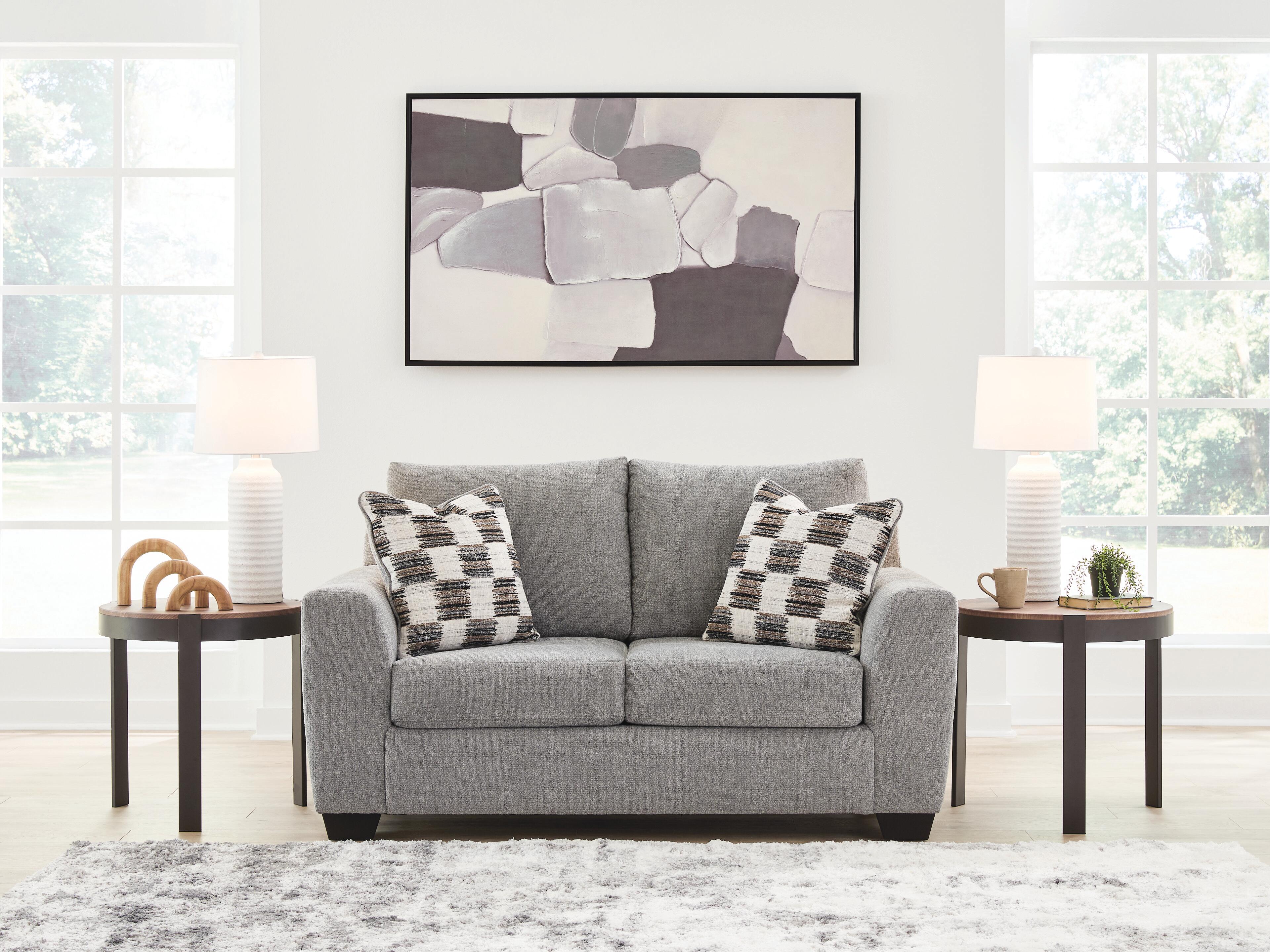 Best Deals Furniture - Ashley Furniture - Loreo Loveseat - Loveseat / Flint - 6310335