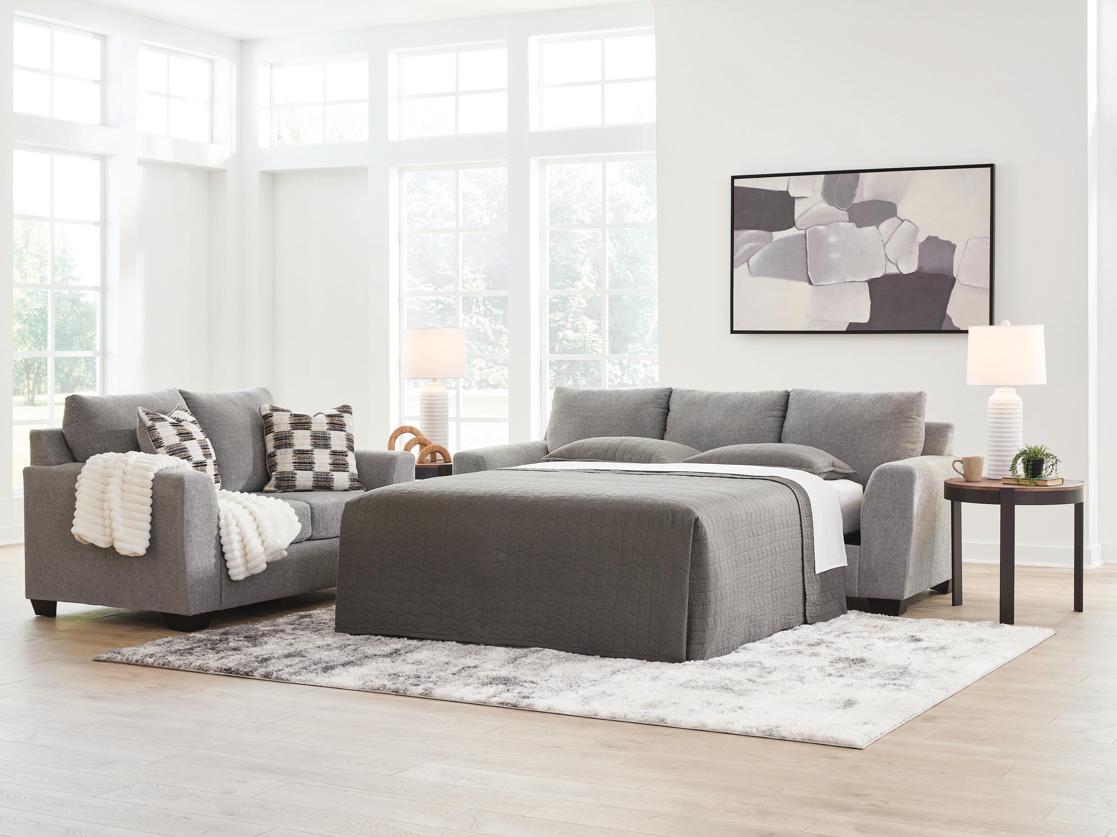 Best Deals Furniture - Ashley Furniture - Loreo Queen Sofa Sleeper - Queen Sofa Sleeper / Flint - 6310339