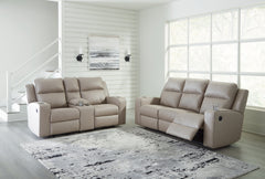 Best Deals Furniture - Ashley Furniture - Lavenhorne Reclining Sofa and Loveseat - Reclining Sofa and Loveseat / Pebble - 63307U1