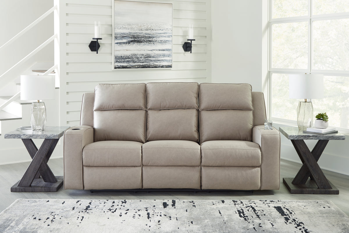 Best Deals Furniture - Ashley Furniture - Lavenhorne Reclining Sofa with Drop Down Table - REC Sofa w/Drop Down Table / Umber - 6330689