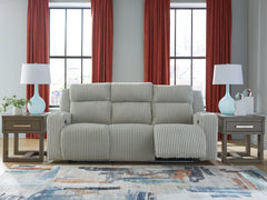 Best Deals Furniture - Ashley Furniture - Forest Lake Power Reclining Sofa - PWR REC Sofa with ADJ Headrest / Black - PC6420215