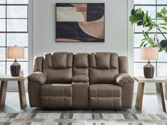 Best Deals Furniture - Ashley Furniture - Lowilla Reclining Loveseat with Console - DBL Rec Loveseat w/Console / Driftwood - PC6450694